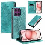 For Motorola Edge 60 Pro Totem Embossed Magnetic Leather Phone Case(Green)