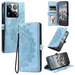 For Xiaomi 15 Pro Skin Feel Totem Embossed Leather Phone Case(Blue)