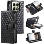 For Xiaomi 14T Glitter Lattice Zipper Wallet Leather Phone Case(Black)