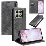 For Xiaomi 14T Pro Totem Embossed Magnetic Leather Phone Case(Grey)