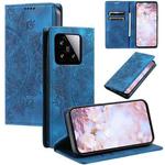 For Xiaomi 15 Totem Embossed Magnetic Leather Phone Case(Blue)