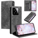 For Xiaomi 15 Totem Embossed Magnetic Leather Phone Case(Grey)