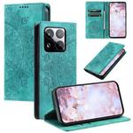 For Xiaomi 15 Pro Totem Embossed Magnetic Leather Phone Case(Green)
