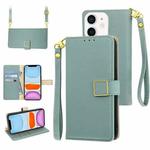 For iPhone 11 Crossbody Litchi Texture Square Buckle Leather Phone Case(Blue)