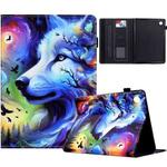 For Samsung Galaxy Tab A9+ Painted Pattern Leather Tablet Case(Star Wolf)