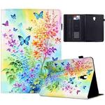 For Samsung Galaxy Tab A 10.5 Painted Pattern Leather Tablet Case(Colorful Flowers)