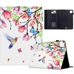 For iPad Pro 11 2024 Painted Pattern Leather Tablet Case(Flowers Bird)