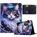 For iPad 10.9 2022 Painted Pattern Leather Tablet Case(Tabby Cat)