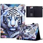 For Amazon Kindle 11th 2022 Painted Pattern Leather Tablet Case(White Tiger)