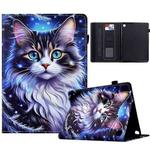 For Amazon Kindle Fire 7 2022 Painted Pattern Leather Tablet Case(Tabby Cat)