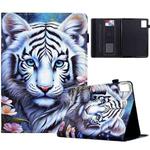 For Lenovo Tab Tab M11 Painted Pattern Leather Tablet Case(White Tiger)