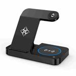 For Apple Watch B18 4 in 1 Mobile Phone / Earphone Universal Foldable Wireless Charger(Black)