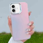 For iPhone 16 Color Plating Discoloration PC Phone Case(Cyan Grey)