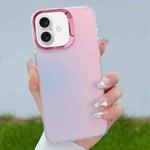 For iPhone 16 Color Plating Discoloration PC Phone Case(Rose Red)