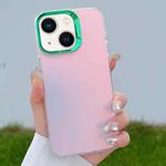 For iPhone 14 Color Plating Discoloration PC Phone Case(Green)