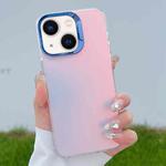 For iPhone 14 Color Plating Discoloration PC Phone Case(Blue)