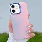 For iPhone 12 Color Plating Discoloration PC Phone Case(Blue)