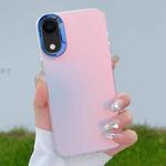 For iPhone XR Color Plating Discoloration PC Phone Case(Blue)