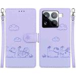 For Xiaomi 15 Pro Cute Cats RFID Leather Phone Case(Purple)