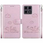 For Xiaomi 15T 5G Cute Cats RFID Leather Phone Case(Rose Gold)