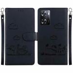 For Realme V23 Cute Cats RFID Leather Phone Case(Black)