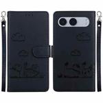 For OnePlus Nord 4 Cute Cats RFID Leather Phone Case(Black)