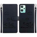 For OnePlus Nord CE 2 Lite 5G Cute Cats RFID Leather Phone Case(Black)