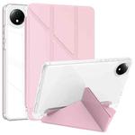 For Xiaomi Redmi Pad SE 8.7 Clear Acrylic Deformation Leather Tablet Case(Pink)