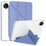 For Xiaomi Redmi Pad SE 8.7 Clear Acrylic Deformation Leather Tablet Case(Lavender Purple)
