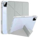For Xiaomi Pad 7 / 7 Pro Clear Acrylic Deformation Leather Tablet Case(Grey)