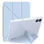 For Xiaomi Redmi Pad 12.1 Clear Acrylic Deformation Leather Tablet Case(Ice Blue)
