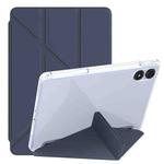 For Xiaomi Redmi Pad 12.1 Clear Acrylic Deformation Leather Tablet Case(Dark Blue)