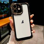 For iPhone 11 Dual-color Plating Space PC Hybrid TPU Phone Case(Black)