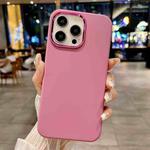 For iPhone 15 Pro Max Metal Liquid Silicone Skin Feel Phone Case(Rose Red)