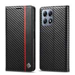 For Xiaomi 14T LC.IMEEKE Carbon Fiber Texture Flip Leather Phone Case(Vertical Black)