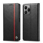 For Xiaomi 15T 5G LC.IMEEKE Carbon Fiber Texture Flip Leather Phone Case(Vertical Black)