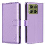 For Motorola Moto G15 Litchi Texture RFID Anti-theft Leather Phone Case(Purple)