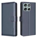 For Motorola Moto G56 5G Litchi Texture RFID Anti-theft Leather Phone Case(Blue)