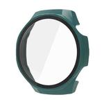 For Huawei Watch GT 5 Pro 46mm Tempered Film Integrated PC Watch Protective Case(Dark Green)