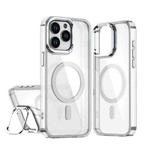 For iPhone 15 Pro Max Acrylic Camera Holder MagSafe Magnetic Phone Case(White)