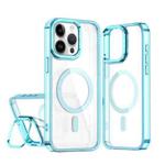 For iPhone 14 Pro Acrylic Camera Holder MagSafe Magnetic Phone Case(Blue)