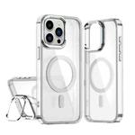 For iPhone 13 Pro Max Acrylic Camera Holder MagSafe Magnetic Phone Case(White)