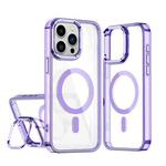 For iPhone 13 Pro Acrylic Camera Holder MagSafe Magnetic Phone Case(Purple)