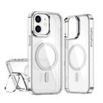 For iPhone 11 Acrylic Camera Holder MagSafe Magnetic Phone Case(White)