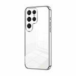 For Samsung Galaxy S25 Ultra 5G Transparent Plating Fine Hole Phone Case(Silver)