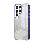 For Samsung Galaxy S25 Ultra 5G Gradient Glitter Powder Electroplated Phone Case(Purple)