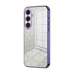 For Samsung Galaxy S25+ 5G Gradient Glitter Powder Electroplated Phone Case(Purple)