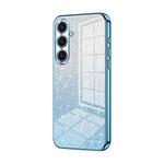 For Samsung Galaxy S25+ 5G Gradient Glitter Powder Electroplated Phone Case(Blue)