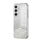 For Samsung Galaxy S25+ 5G Gradient Glitter Powder Electroplated Phone Case(Silver)