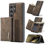 For Samsung Galaxy S25 Ultra 5G DG.MING M1 Series 3-Fold Multi Card Wallet + Magnetic Phone Case(Coffee)